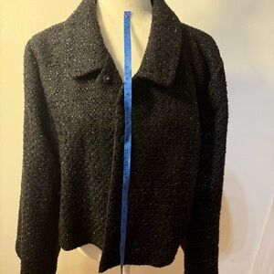 Hill House Elegant Black Tweed Blazer